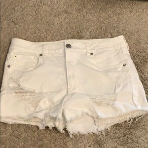 White Denim American Eagle Shorts